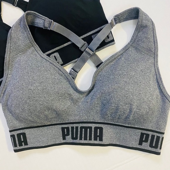 NWOT GRAY *PUMA* ADJUSTABLE SPORT BRA SIZE SMALL - Picture 1 of 5